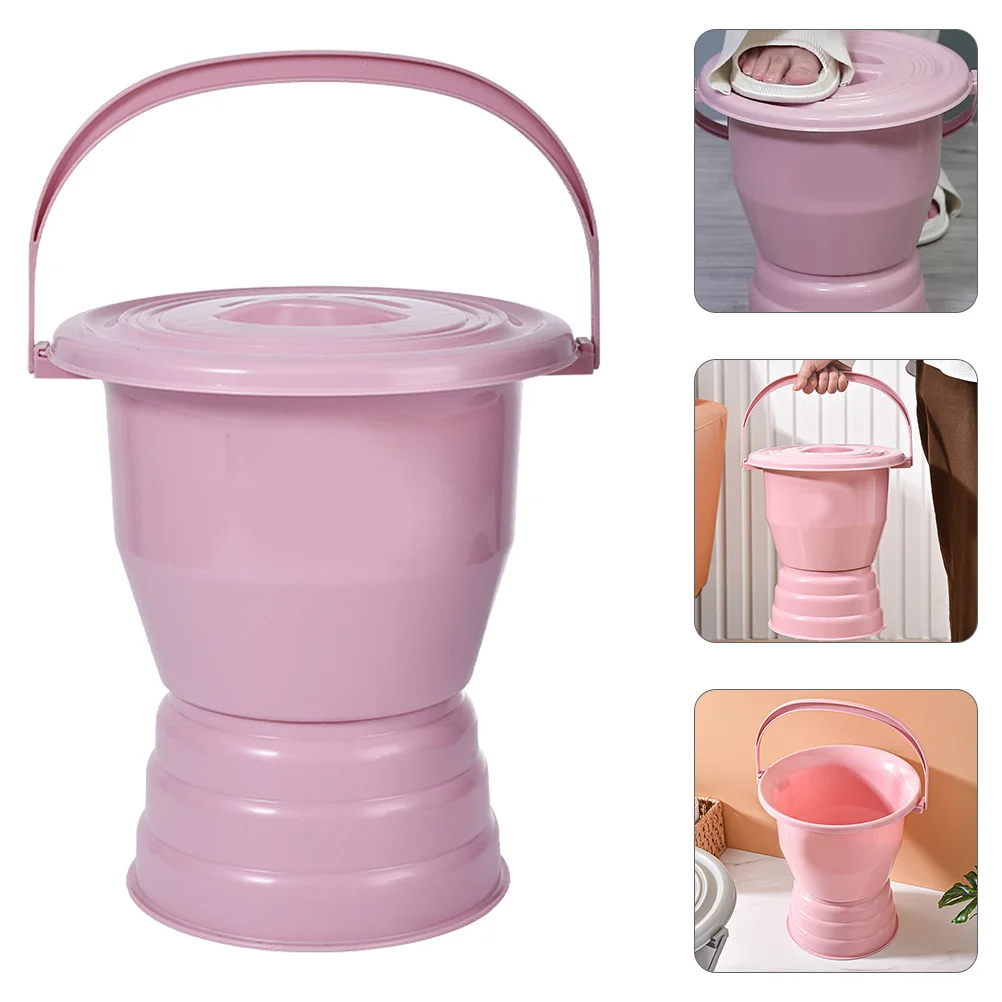

Thickened Chamber Pot For Elderly Disabled Kids Portable Night Urinal With Handle Covered Plastic Urinal Home Hospital Use