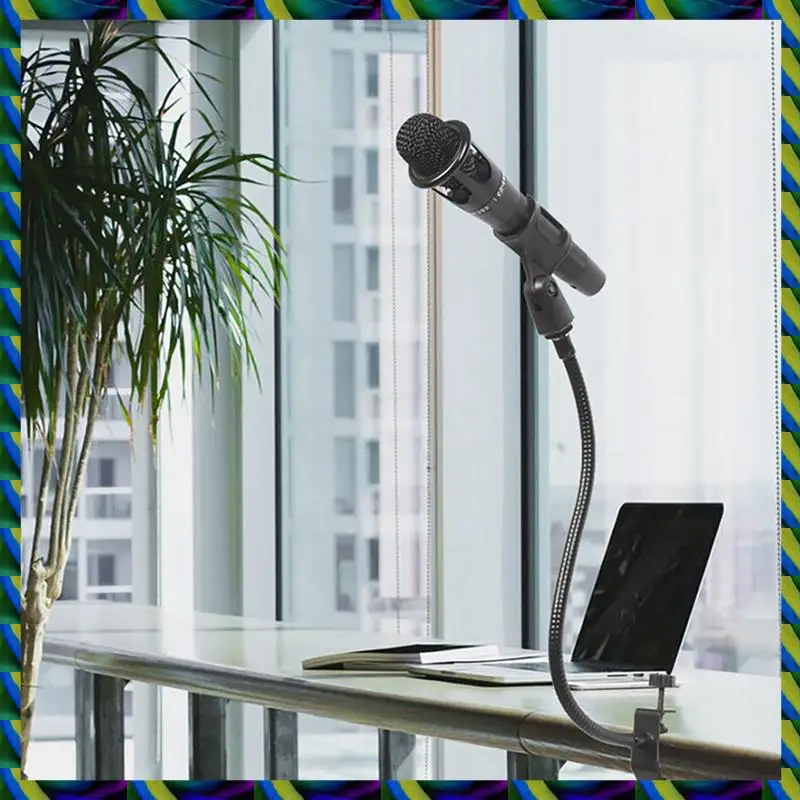 รายวัน 2X ขาตั้งไมโครโฟนยืดหยุ่น GOOSENECK โต๊ะ CLAMP ผู้ถือไมโครโฟนแขนอุปกรณ์บันทึกสําหรับการประชุมบรรยาย Podcast