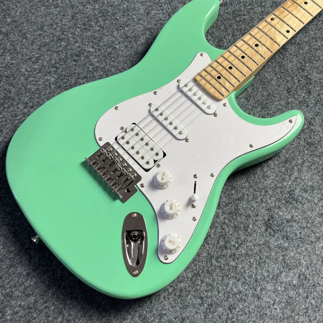 2026 Hot Surfing Green Single Double Electric Guitar ST001 Delivery Included Novice Advancement Versatile Musician Practice