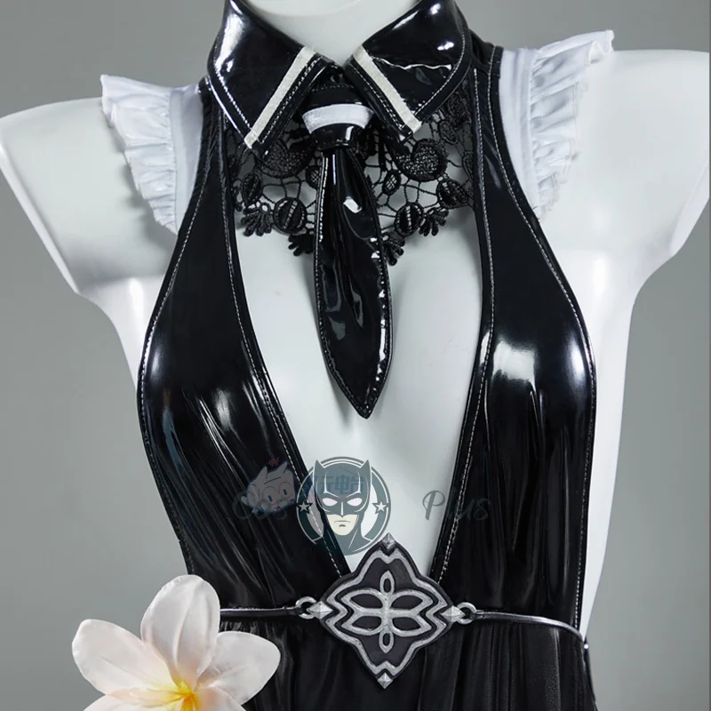 لعبة Stellar Blade Linkage NieR: Automata Cosplay YoRHa No. 2 نوع B زي شعر مستعار مثير فستان جلد أسود مجموعة كرنفال الهالوين #6