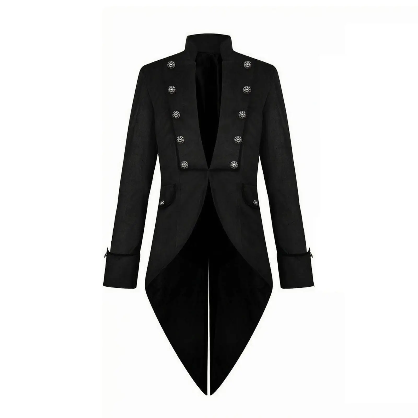 Vintage Frock Coat for Men with Dramatic Split Tail and Pointed Panel Back for Theatrical Production and Costume Party
