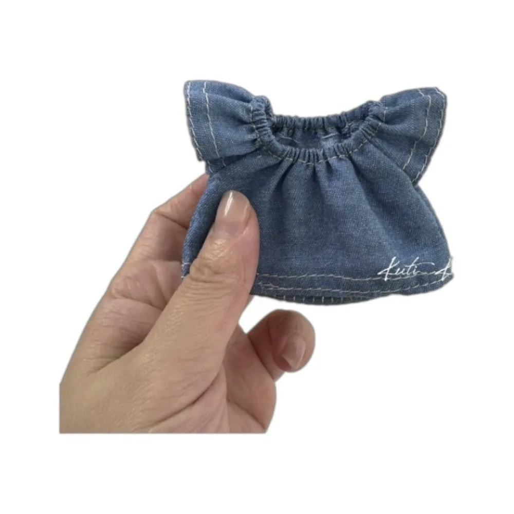 Strawberries Doll Dress Up Clothes Cherry Fashion Cute Doll Jeans Dress Blue Cute Kawaii Mini Doll Skirt Plush Toys