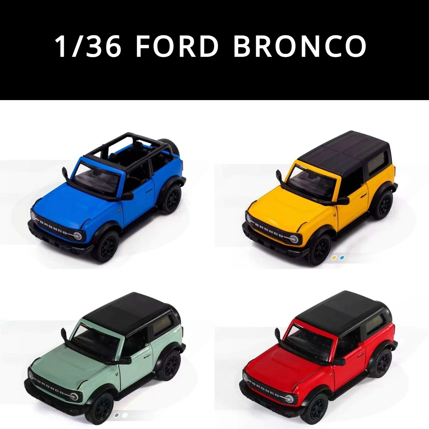 

New 1:36 Ford BRONCO SUV Off-Road High imitation Alloy Car Model Car Decoration Collection Gift Toy Die Casting Model Toy