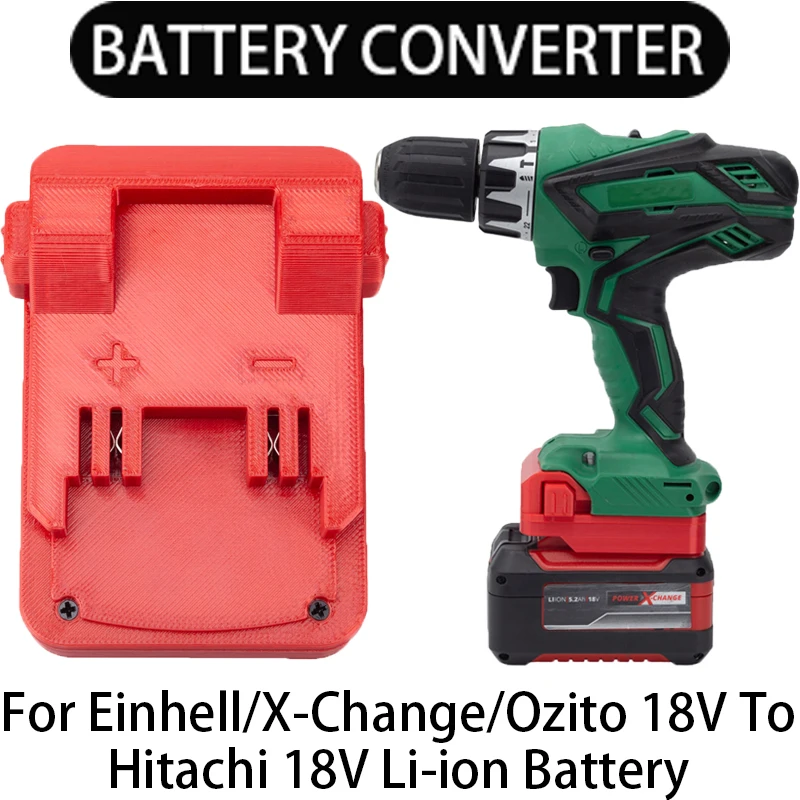 

Battery Adapter for Hitachi/Hikoki 18V Li-Ion Tools Converts to Einhell/X-Change/Ozito 18V Li-Ion Battery Adapter