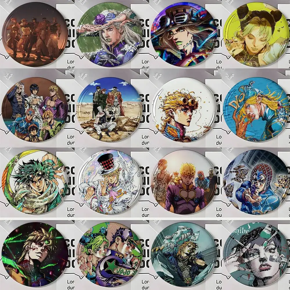

Amine J-JoJos B-Bizarre A-Adventures Badges Button PinsBrooch Creative Funny Quotes Badge Clothes Backpack Jewelry Gift For Kids