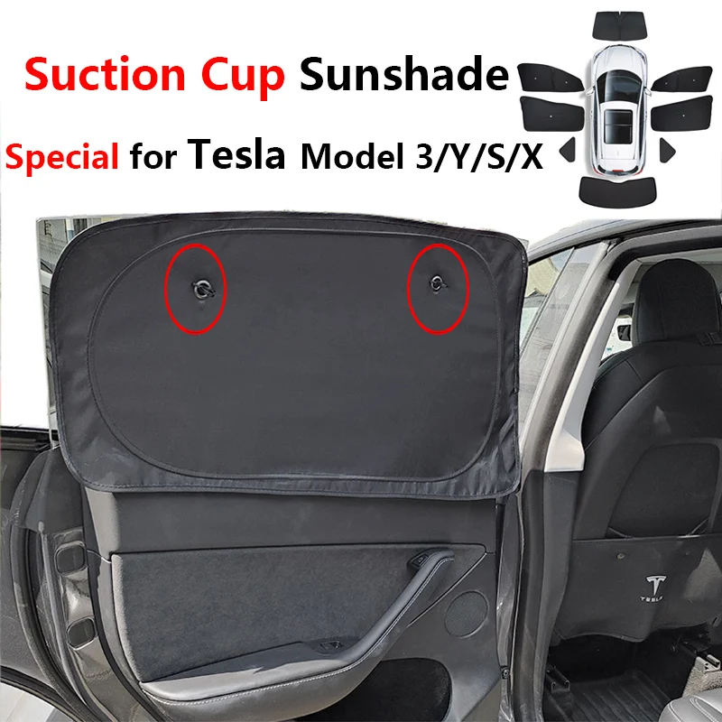 

ModelY Sunshade for Tesla Model Y 3 2023 Sun Shade Front Rear Side Window Cover with Suction Cup Model S X Windshield Sunvisor