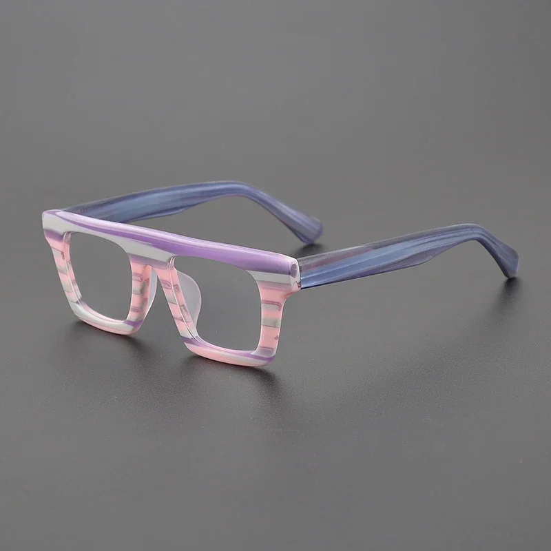 Japanese Frosted Square Eyeglass Frame for Men and Women Fashion Multi-color Acetate Retro Optical Reading Prescription Eyewear