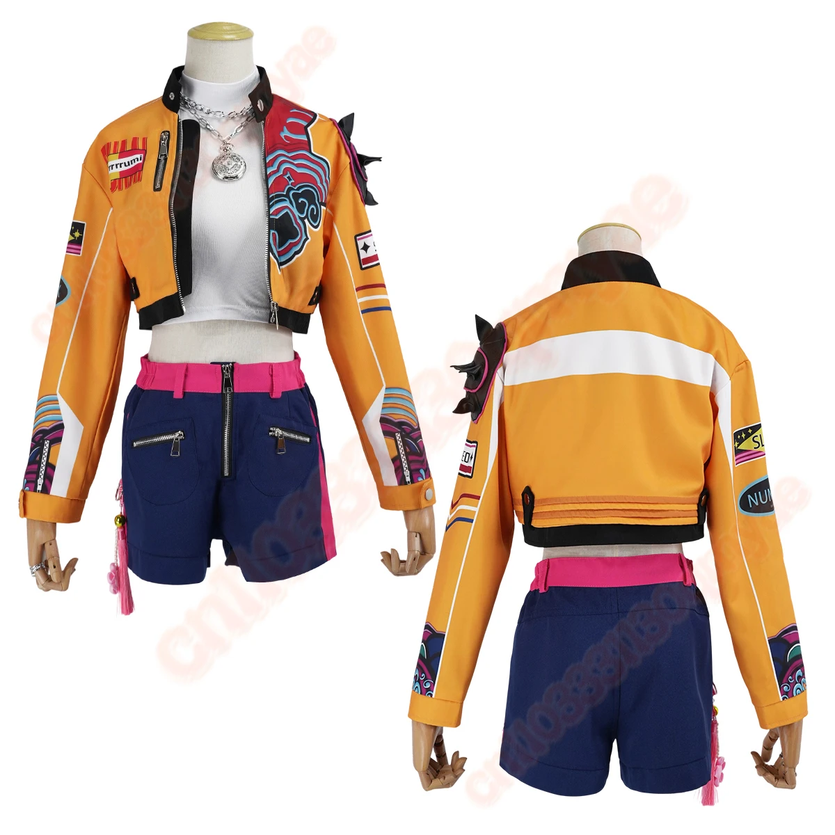 2025 KPop Demon Hunters Anime Rumi Zoey Mira Cosplay Costume Jacket Shorts Skirt Pants Convention Halloween Christmas