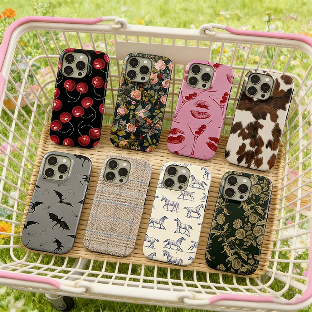 Luxury Burgs Cherry Kiss Vibes Phone Case for iPhone 17 16 1