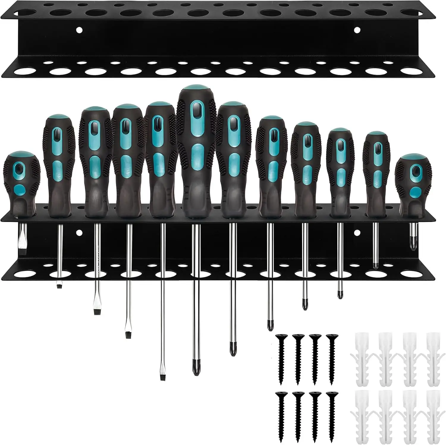 

Wall Mounted Metal and Iron Tool Storage Rack Screwdriver Hammer Pointed Nose Pliers Storage Display Rack Organizer Tools