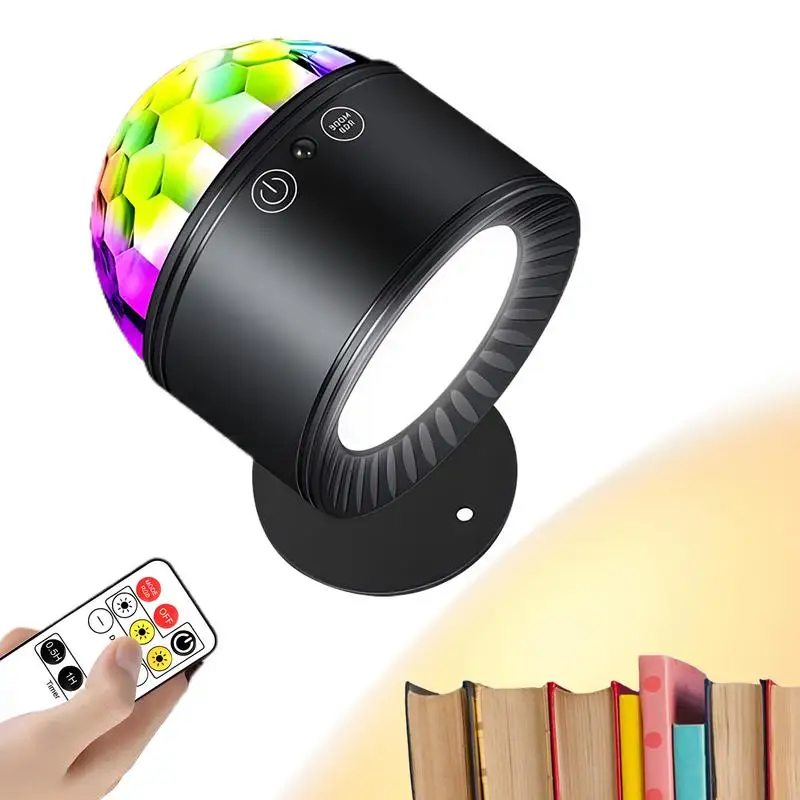 

Disco Ball Lamp Disco Ball Light Wall Lamp Remote Control Double Head Wall Sconce Light Cordless Wall Lamp Rechargeable Ambient
