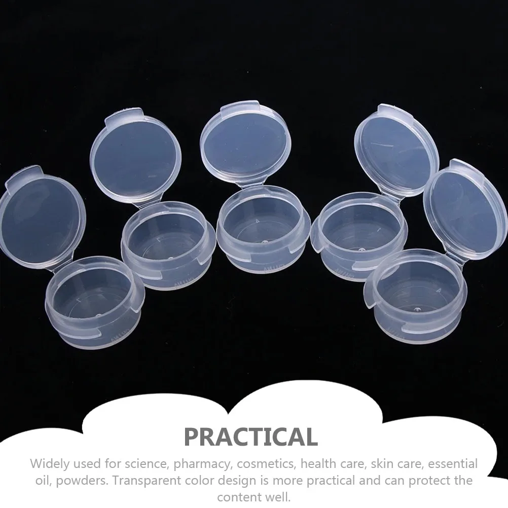 

25Pcs Clear Plastic Round Soil Jars Transparent Storage Sample Containers for Science Labs Pharmacy Cosmetics Skin Care