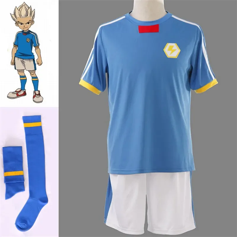 

ZA01 Inazuma Eleven Косплей Gouenji Shuuya Футбольная форма Рубашка Джерси Шорты Хэллоуин Аниме Косплей Костюм1Lm @