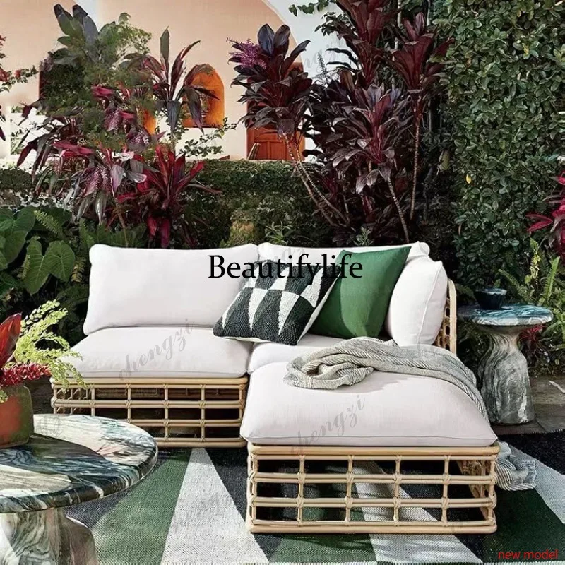 Juegos de Muebles de Jardín de Diseño de Lujo, Organizador Estético Europeo, Portátil, Único y Creativo, Arredo Giardino, Muebles de Hotel AB03