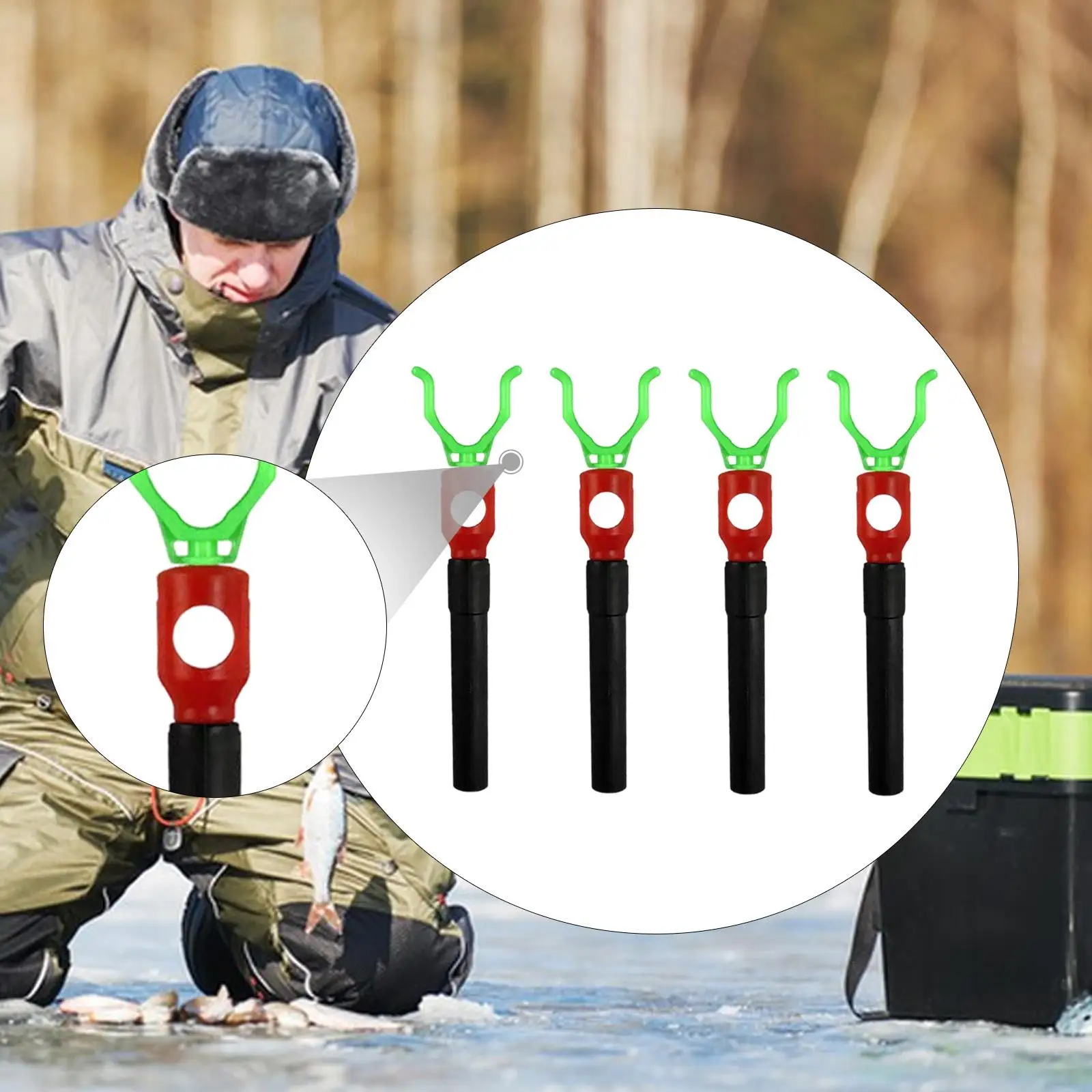 4x Eisfischen Spiralbohrer Outdoor Tragbare Metall Heringe Camping Zelt Heringe