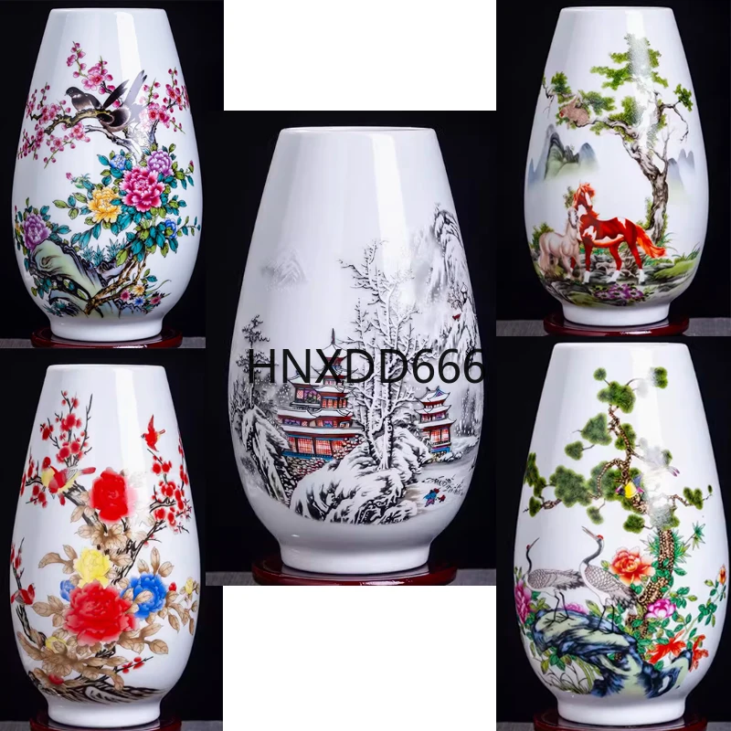 مزهرية زهور من السيراميك على الطراز الصيني التقليدي مزهرية على شكل حيوانات حرف يدوية لديكور المنزل ومقالات تأثيث الأواني والزينة