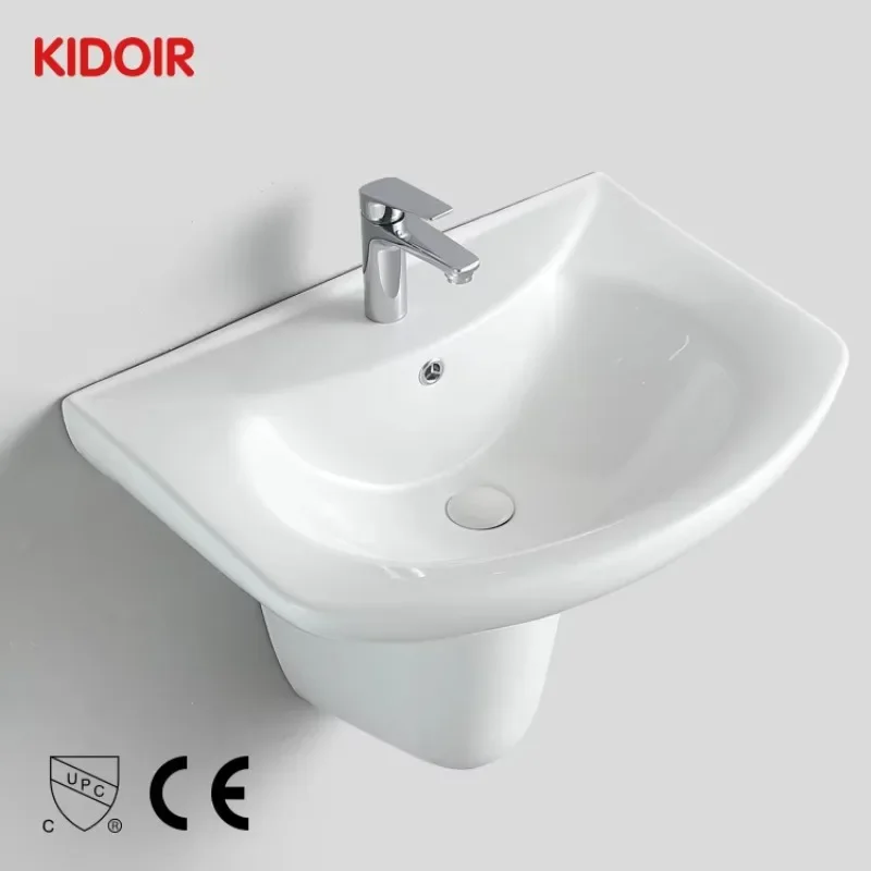 Modern Design Restaurant Wall Hanging Washbasin Sink Bathroom Sink Single Hole Bathroom Sink