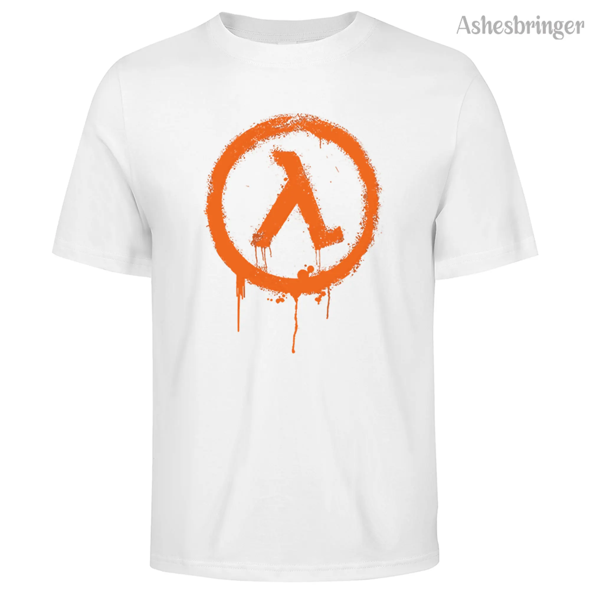 

Мужская хлопковая футболка с круглым вырезом и графическим принтом Half Life, повседневные футболки в уличном стиле для мужчин и женщин