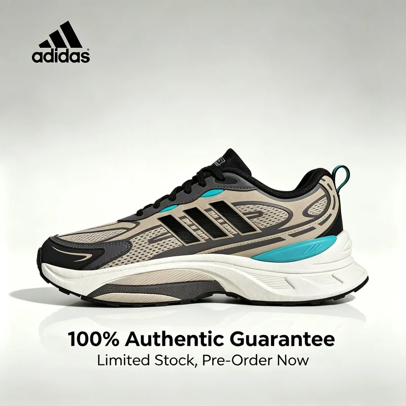 adidas MTS PRO Comfortable PU Fabric Synthetic Leather TPU Non-Slip Breathable Low-Cut Running Shoes Unisex Black Brown JP8091