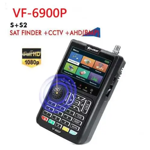 

VF-6900 Satellite Finder Meter Satellite TV Receiver DVB S2 CCTV AHD&TVI&CVI HD Camera Display Sat Finder VF-6900P VF-6900 Pro