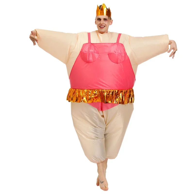 Adult Inflatable Balet Halloween Costume For Woman Man Ballerina Cosplay Blow Up Fancy Dress Christmas Party Costumes