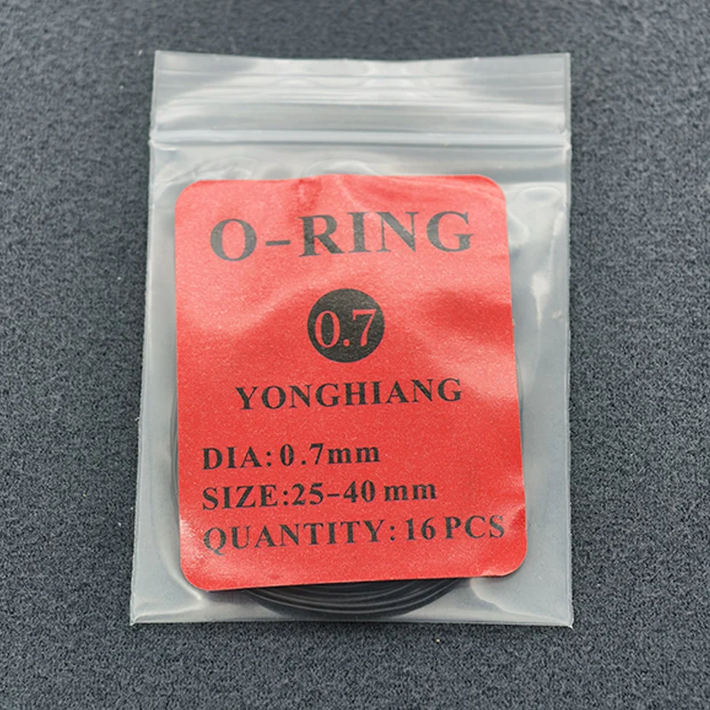 Cassa dell'orologio Anello impermeabile in gomma Guarnizione del coperchio inferiore dell'orologio resistente all'olio Guarnizione di tenuta O-ring Strumenti di riparazione adatti per orologiaio