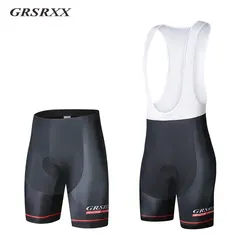 GRSRXX Cycling Shorts Men's Anti-slip Leg Grips Bike Shorts Shockproof 5D Pad Breathable Riding Bicycle Bib Short Ciclismo