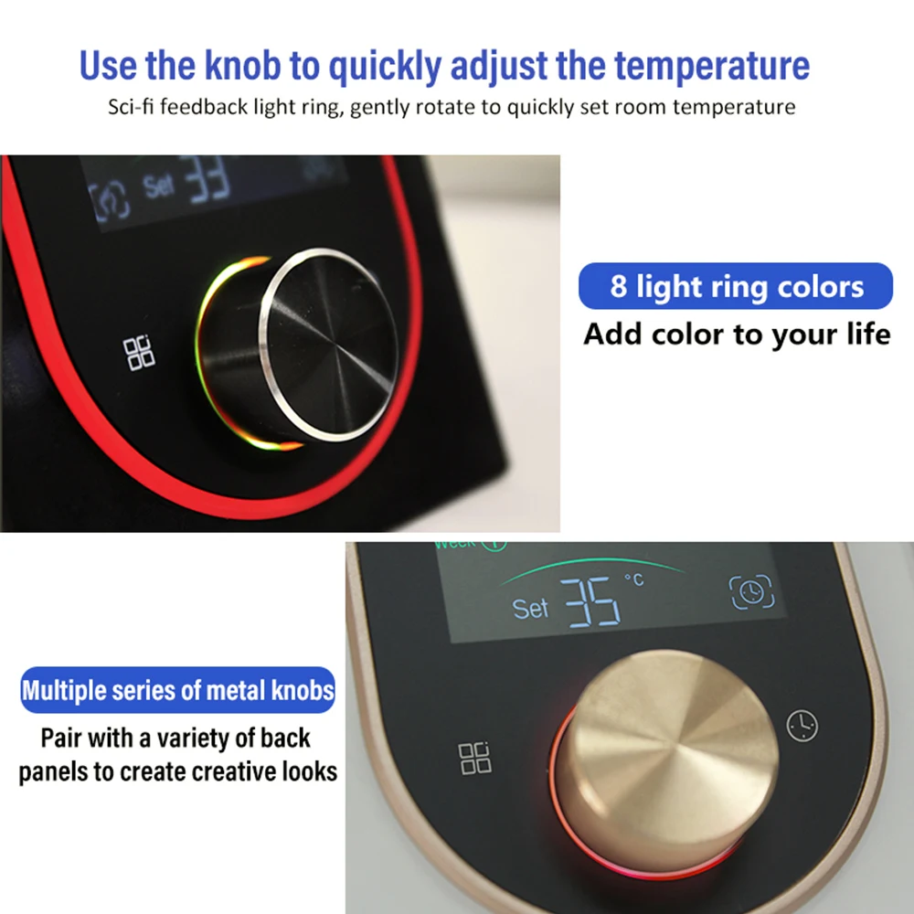 WiFi Smart Knob Thermostat Floor Heating Water Gas Boiler Home Programmable Temperature Controller LED Touch Screen Google Home