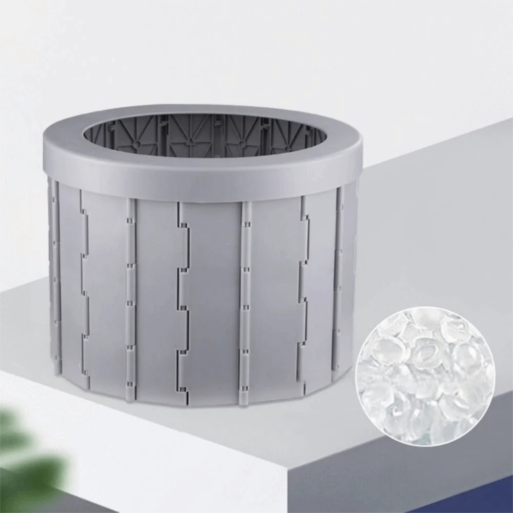 مرحاض قابل للطي في الهواء الطلق مقاوم للماء مع حقيبة تخزين مع وكلاء المعالجة، قعادة محمولة متعددة الأغراض، سهلة تخزين سلة مهملات السيارة #4