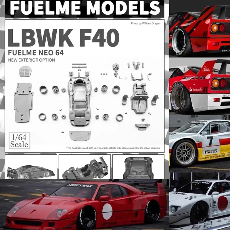 

FUELME In Stock 1:64 LBWK F40 Collect Miniature Toys Resin Diorama Car Model