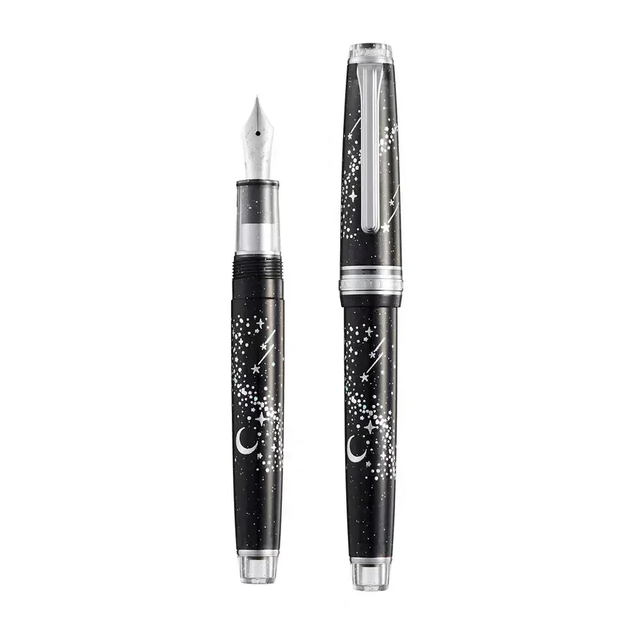 Japan SAILOR X PLUS Limited Starry Sky Resin Fountain Pen Meteor Moon Ink Set 14K Gold Nib Writing Business Christmas Gift