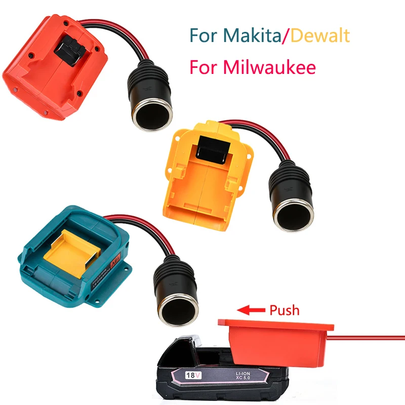 

Понижающий преобразователь мощности от 18 В до 12 В для Makita/Dewalt/Milwaukee 18 В, адаптер интерфейса прикуривателя для радиоуправляемого автомобиля DIY