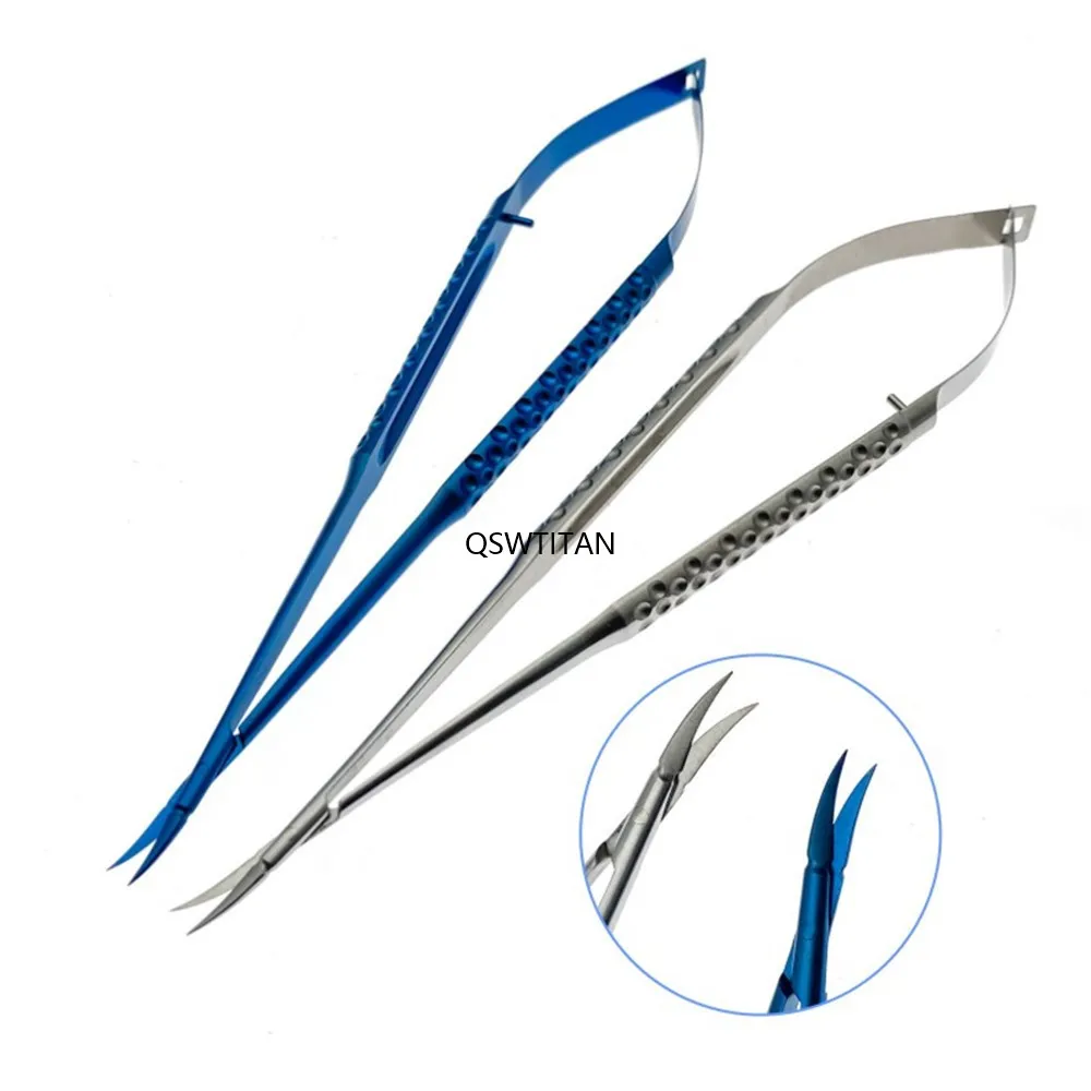 Micro Scissors Microscopic Instruments Crescent Shark Scissors Stainless Steel Surgery Scissors