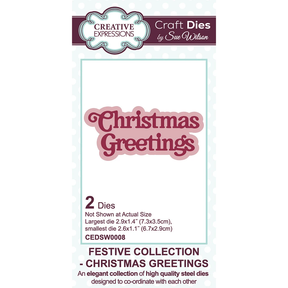 

Snow Covered Pine Trio Metal Cutting Dies Plate DIY Scrapbooking Holiday Card Embossing Christmas Greetings Words Text Die Set