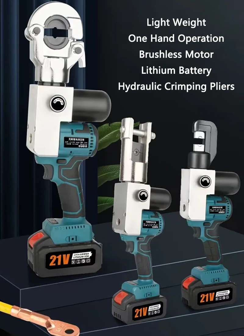

Electric Hydraulic Pliers, Small Portable Crimping Pliers for Electricians, Copper Terminal, Wiring Terminal Crimping tools