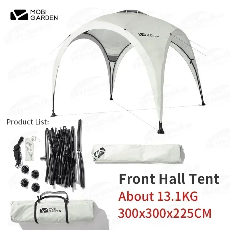 MOBI GARDEN Outdoor Camping Front Hall Tent Pavilion Canopy Portable Courtyard Picnic Sunshade Shelter Waterproof Large Space