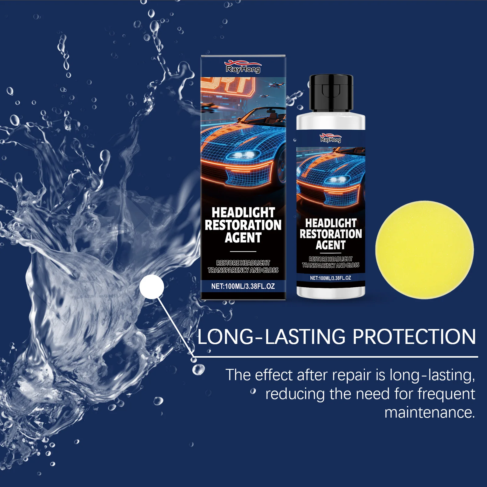 طقم ترميم المصابيح الأمامية منظف تلميع عدسة السيارة يزيل الاصفرار بشكل دائم للمصباح الأمامي الضبابي ويعيد الوضوح للرؤية الليلية #5