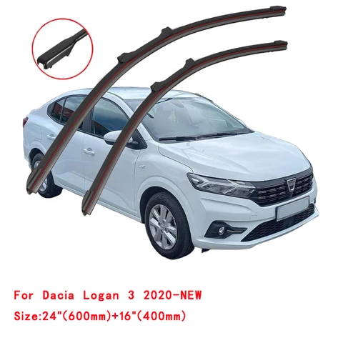 Для Renault Dacia Logan Stepway 1 2 3 2004-2023: щетки стеклоочистителя лобового стекла, передние дворники, щетки для стеклоомывателя, щетки для окон