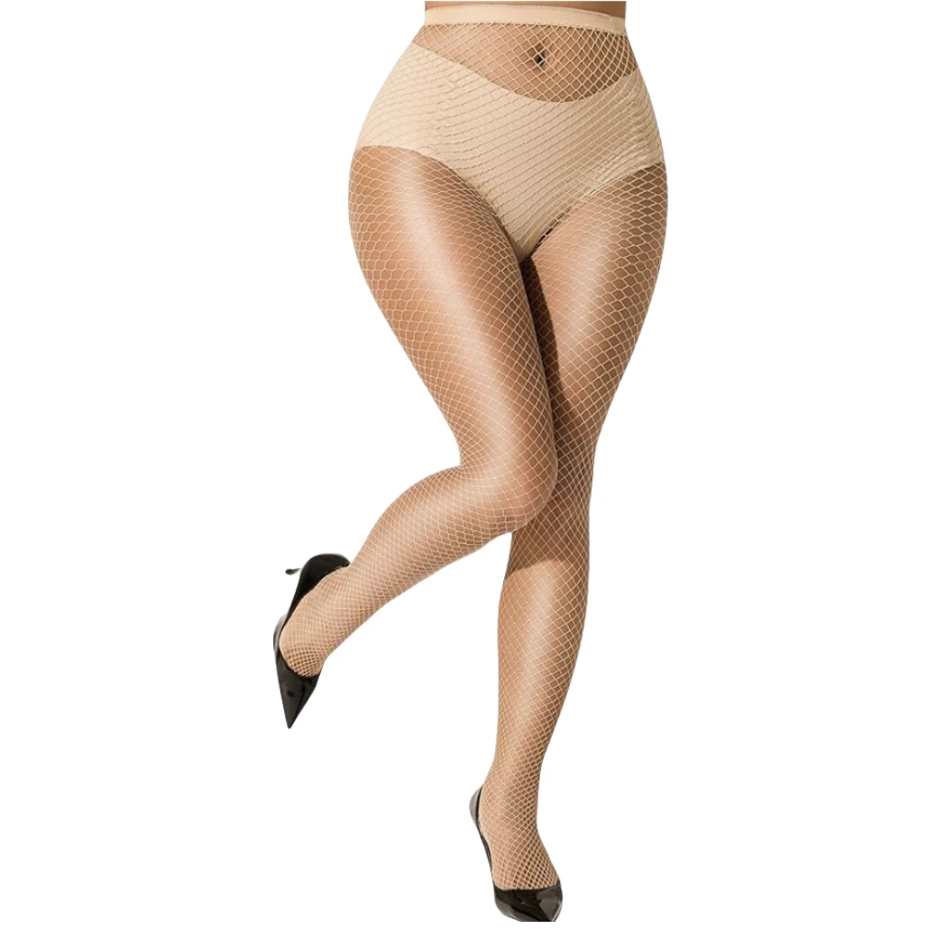 

Tight Pantyhose for Women Beige Black Mid Mesh Hollow Out High Waisted Panty Hose Party Nightwear Sexy Tights Dropshipping