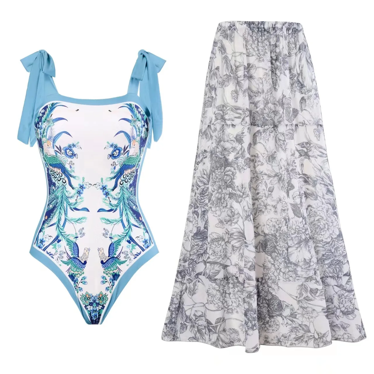 

Сексуальный цельный купальник бикини с двойными бретелями и сборками, однотонный спортивный костюм большого размера для фитнеса, одежда для плавания