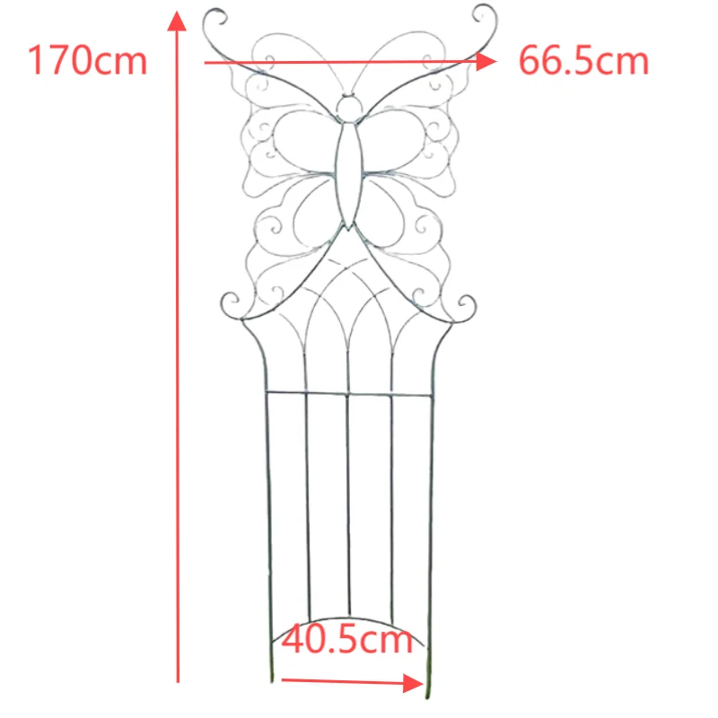 Creative Butterfly-Shaped Iron Climbing Trellis for Outdoor Gardens, Suitable for Climbing Clematis and Direct Climbing Roses