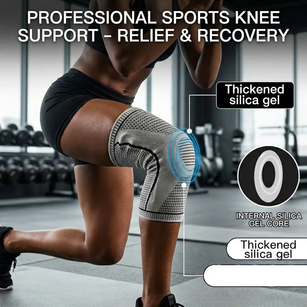 VILICO Sports Knee Pads, Non-Slip, Comfortable to Wear, Adjustable Tightness, Suitable for Men and Women for Outdoor Tennis