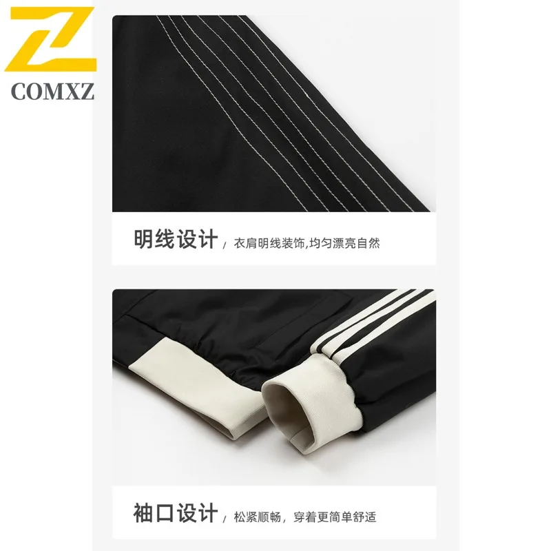 سترة EiAO بياقة مخططة للرجال والنساء معطف أمريكي عتيق ملون كبير الحجم ملابس الشارع مقاومة للرياح مقاومة للماء في الهواء الطلق 2025 #5