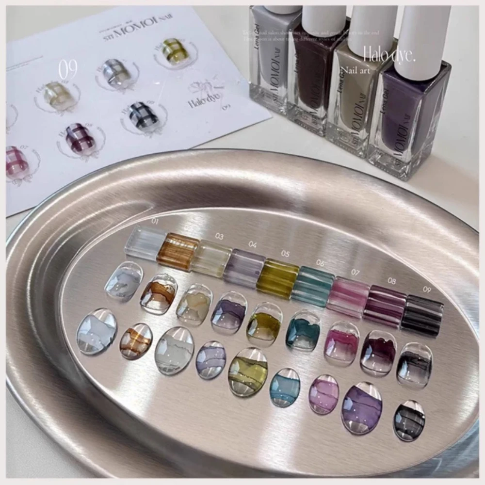 

TPO FREE 7ml Blooming Marble Watercolor Ink Air Dry Spreading Effect Lacquer Blossom Nail Gel Varnishes for Manicure 9 Colors