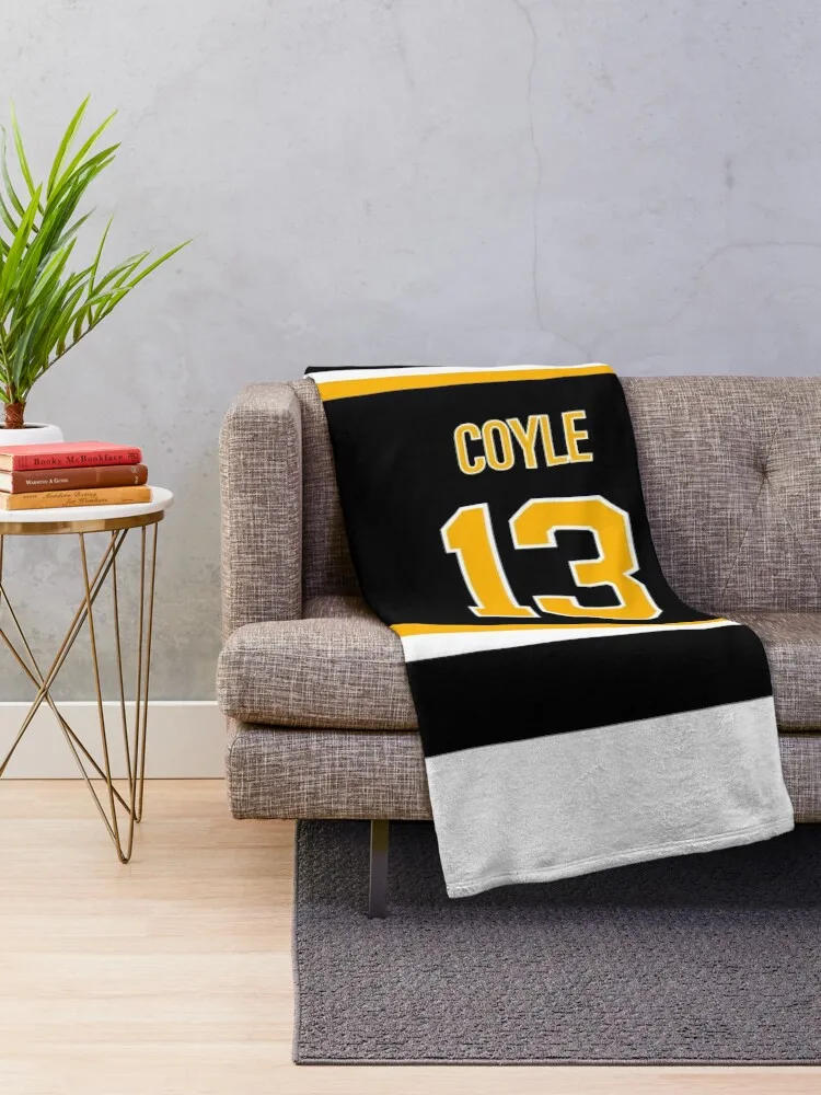 Charlie Coyle Jersey Throw Blanket Sofa Throw Blanket