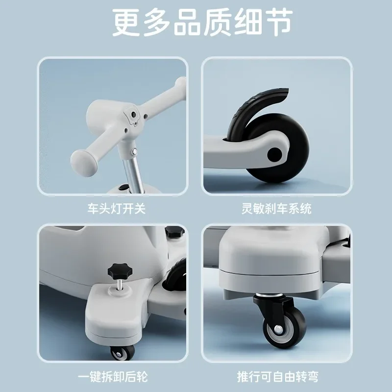 سكوتر Voor Kinderen Vouwen 3 Wiel لوح تزلج Driewieler Baby Draagbare Kinderwagen Hoverboard Speelt Muziek Balans Multimodaal