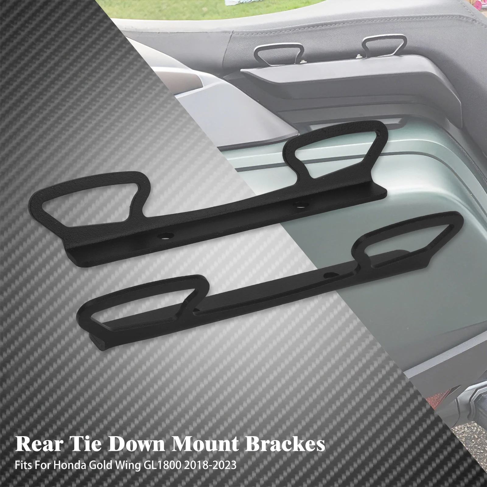 

Motorcycle Left Right Passenger Seat Rear Tie Down Mount Brackes Black Fits For Honda Gold Wing GL1800 2018-2020 2021 2022 2023