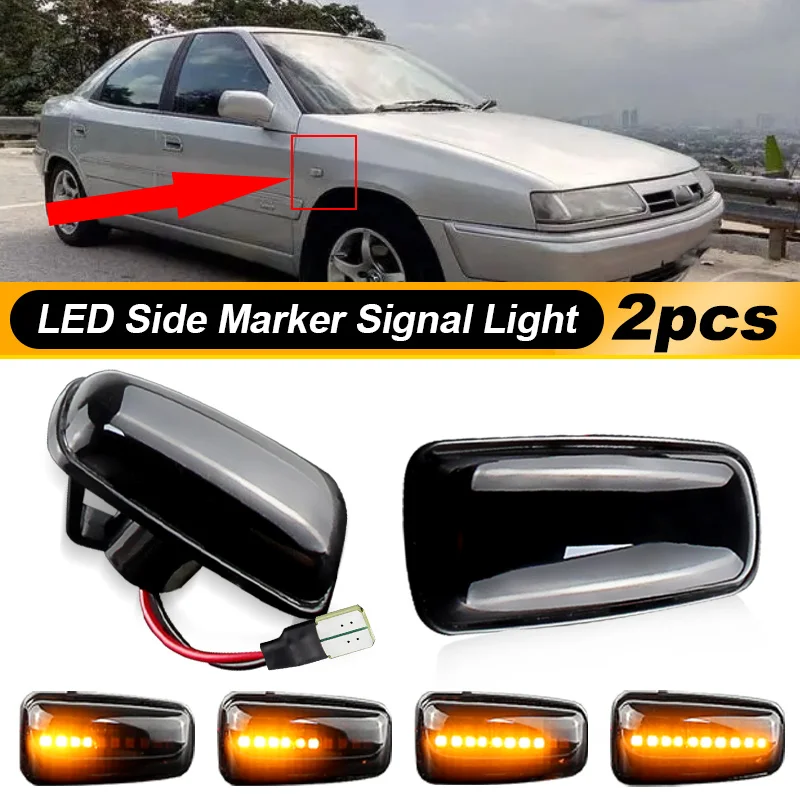 2PCS For Citroen Xantia Break 92-10 XM Break 1994-2000 Xsara Break Coupe 97-06 ZX Break 90-98 Dynamic LED Side Marker Light