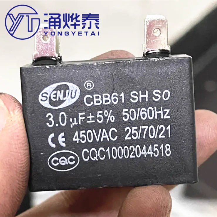 Clearance sale CBB61 0.5/0.8/1/1.2/1.5/2/3.0/3.5/4/4.5/6/9/12UF 450V air conditioner external unit fan start capacitor