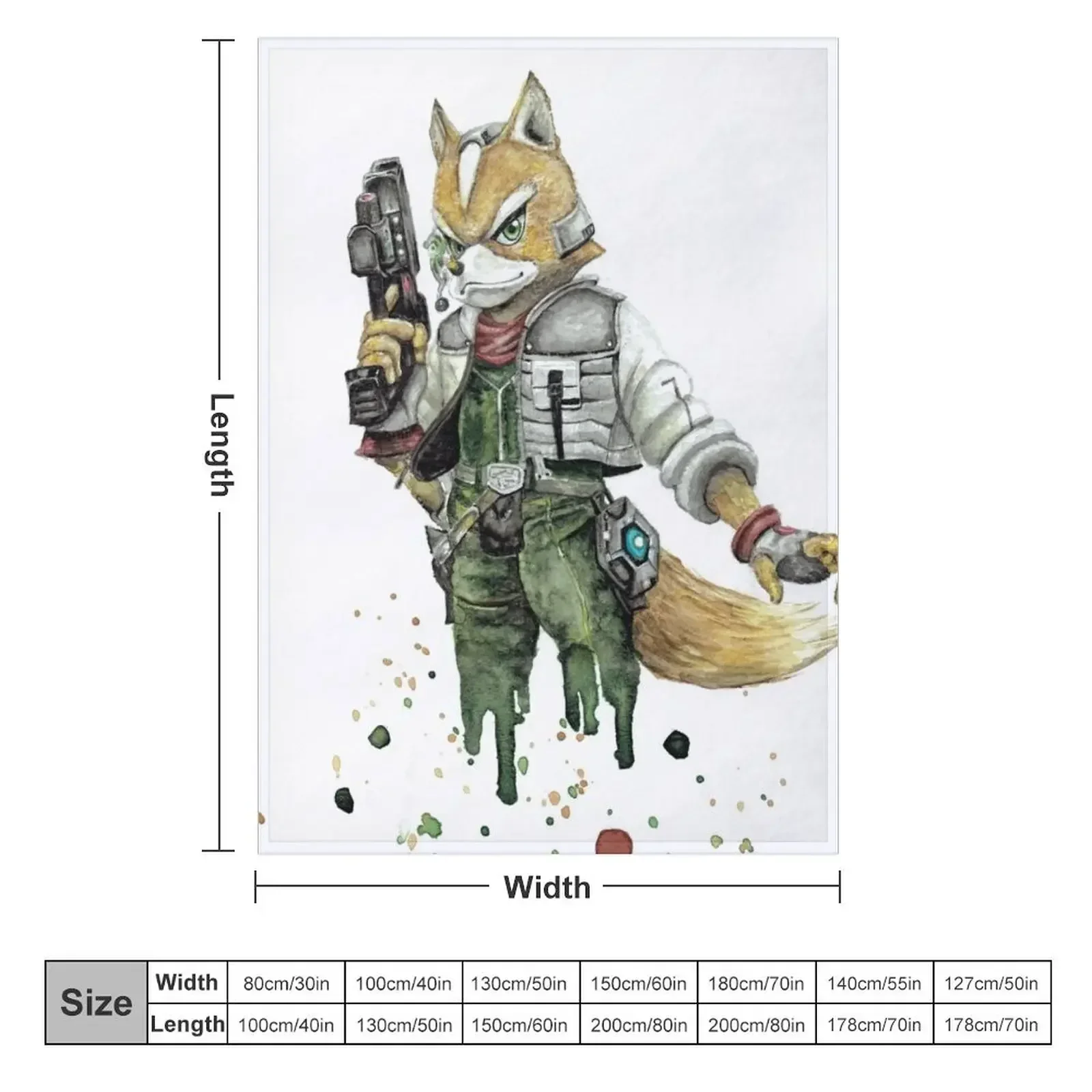 Fox McCloud Throw Blanket Luxury Thicken Sofas Blankets